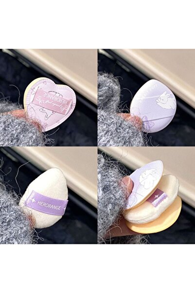 Choice 01 Herorange Mini Thumb Puff Flexible Edges Fit Facial Details Lint Fr...