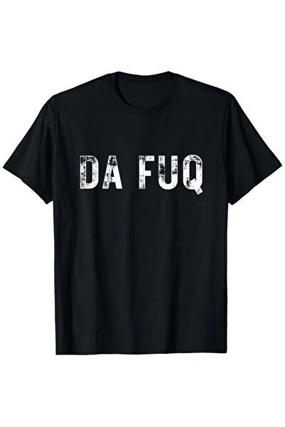 NOURAM تي شيرت بطباعة مضحكة بعبارة "Da Fuq" - قميص كاجوال برقبة مستديرة، مع ع...