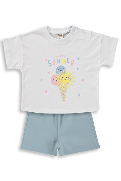 Civil Baby Ice Cream Printed 6-18 Months Set - Blue