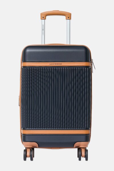 LUCKY BRAND 21-Inch Hardshell Check In Spinner Luggage, Black