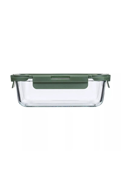 Estia Home Art Γυάλινο Δοχείο Τροφίμων Click&Seal Olive Estia 370ml