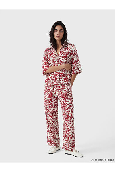 LC Waikiki Pantaloni de damă cu model, cu aspect de in