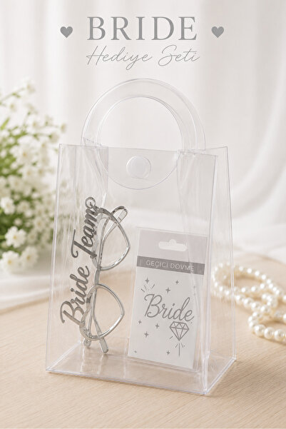 CHANCE GİFT Bride Hediye Seti Bride Partisinde Teşekkür Hediyesi Asetat Çanta...