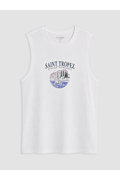 LC Waikiki Ανδρικό T-shirt με στάμπα Σεν Τροπέζ