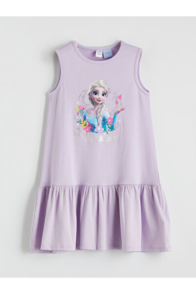 LC Waikiki Rochie de fete Frozen imprimată cu volane