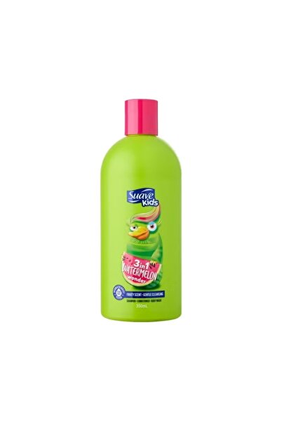Suave kids شامبو وبلسم وغسول للجسم 3 في 1 بسعة 350 مل بنكهة البطيخ