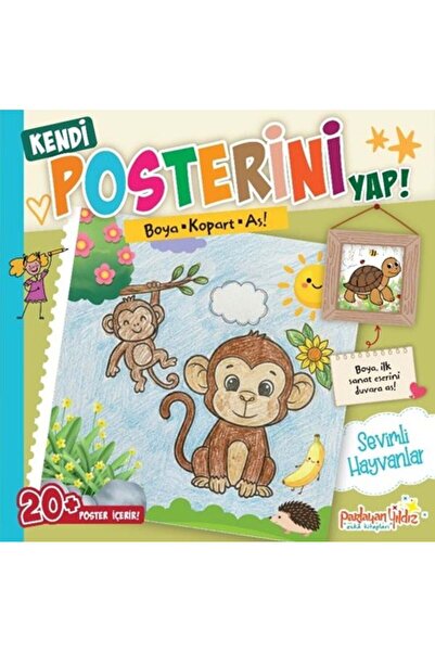 Parlayan Yıldız Kendi Posterini Yap! - Boya Kopart As! Sevimli Hayvanlar