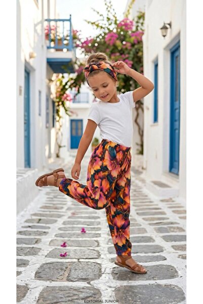 Esterella Girl's Elastic-Waisted Shalwar / Girl's Regional Style Shalwar