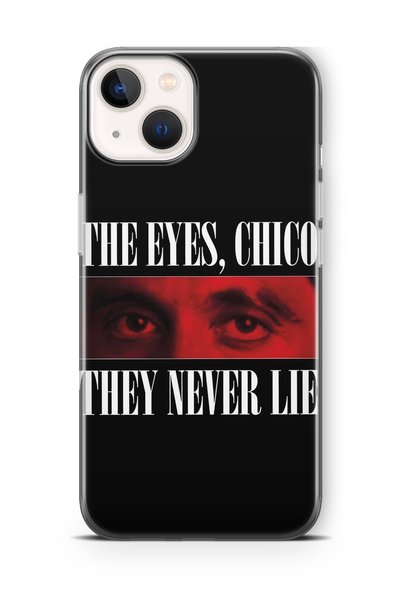 FLAMENKO حافظة هاتف شفافة بنمط The Eyes Chico متوافقة مع iPhone 14 Plus