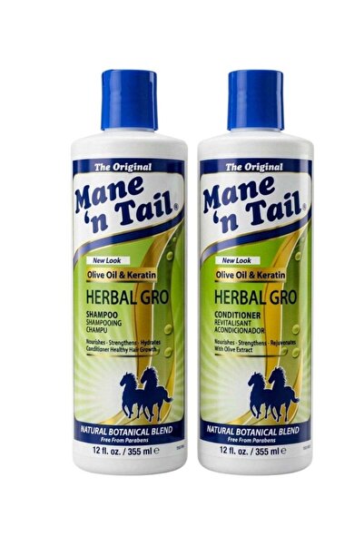 Mane n Herbal Grow 355ml Shampoo and 355ml Conditioner with Olive Oil and Ker...
