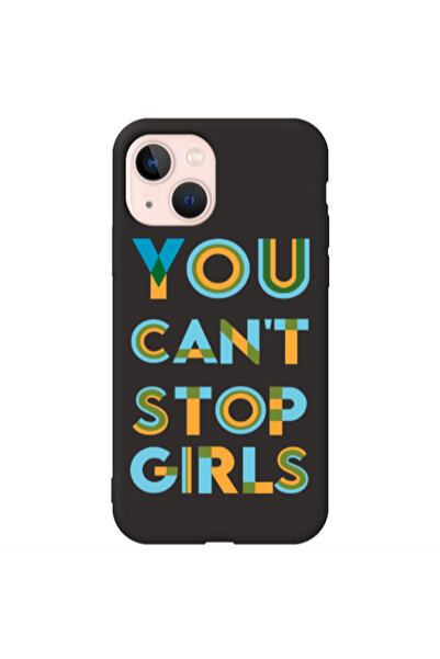 Other Apple iPhone 13 You Cant Stop Girls Black Colored Silicone TPU Θήκη