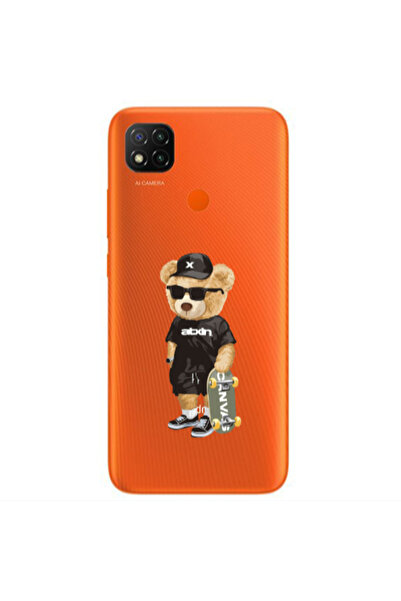Other Xiaomi Redmi 9c Bear with glasses Transparent Silicone TPU Θήκη