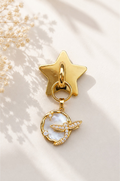 PORSE Gold Color Adhesive Multi-Option Phone Charm Multi-Option