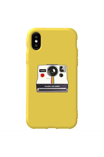 Other Apple iPhone Xs Max Polaroid land camera Yellow Colored Silicone TPU Θήκη