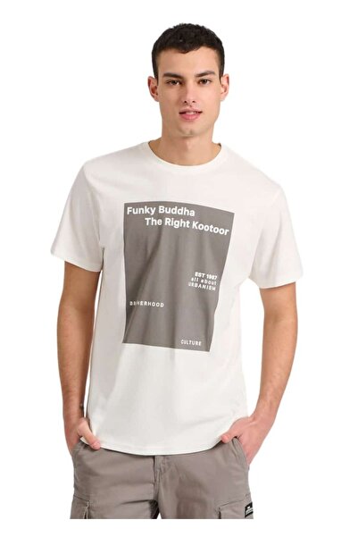 Funky Buddha T-Shirt FBM009-311-04 – Off White - m