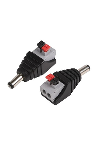 Folksafe βύσμα τροφοδοσίας DC αρσενικό DCMCP, 5.5x2.1mm, push-pin, 5τμχ