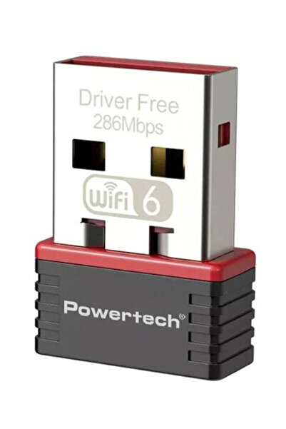 POWERTECH ασύρματος USB αντάπτορας δικτύου PT-1383, 300Mbps WiFi 6