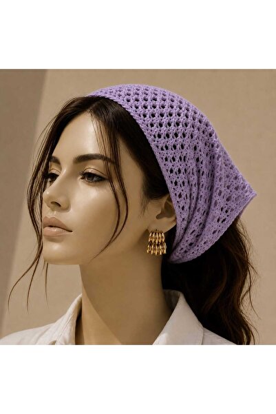 MyHubi Women's Mesh Knitted Bandana Summer Perforated Knitwear Hair Bandana B...