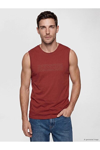 LC Waikiki Crew Neck Printed Men's Sleeveless T-Shirt (S6)