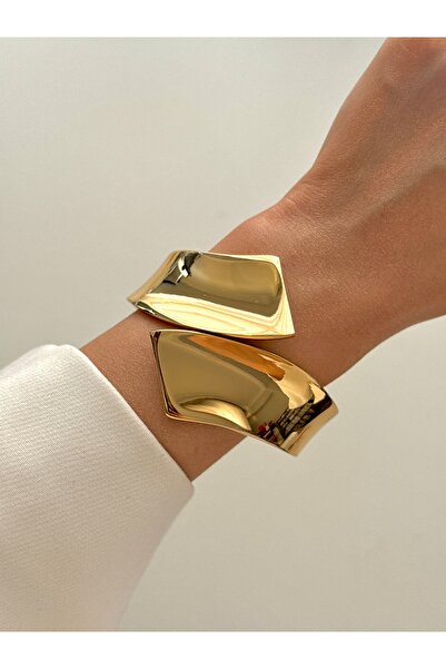 YOUES JEWELRY Steel Thick Handcuff Bracelet Women's Bracelet Unisex Gold Wome...