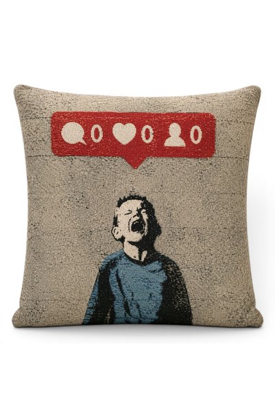 Melih AKSU Goblen Kırlent Pillow Case 43X43 cm Decorative Pillow Case (Withou...