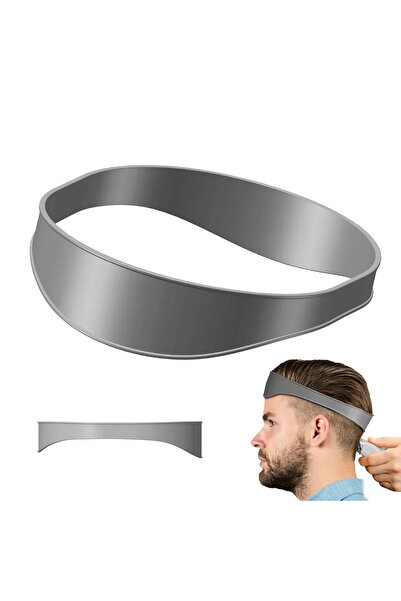 Choice GRAY Curved Silicone Hair Trimming Tool DIY Fade Haircut Template Barb...