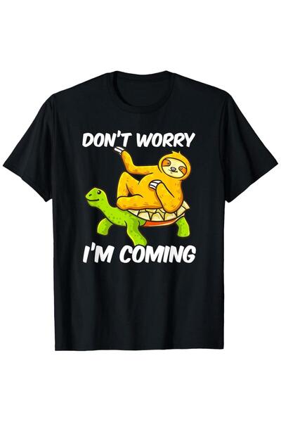 LİNA06 Men's Riding Turtle Tortoise T-Shirt Soft Cotton Short Sleeve Tee with...