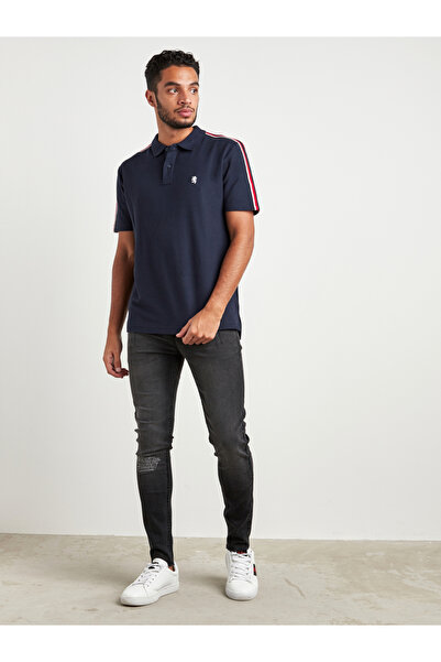 Styli Printed Jeans with Frayed Hem