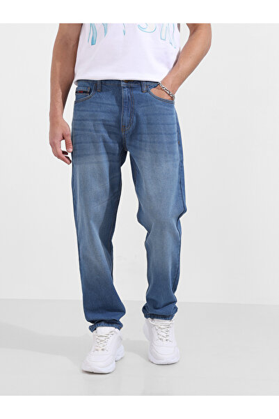 The Indian Garage Co By Styli Men Dad Fit Faded Jeans