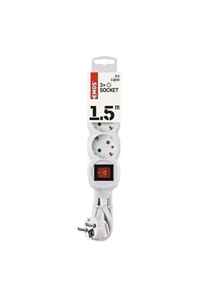 OEM Prelungitor 3 prize schuko, 1.5 metri, cu intrerupator, protectie copii, ...