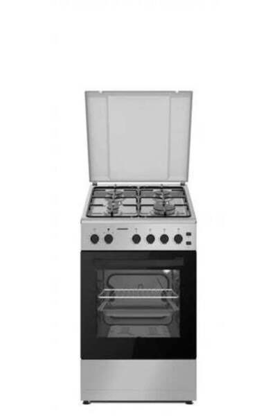 Heinner HFSC-S60LITGSL Κουζίνα υγραερίου – 4 εστίες, ηλεκτρική ανάφλεξη, ασφά...