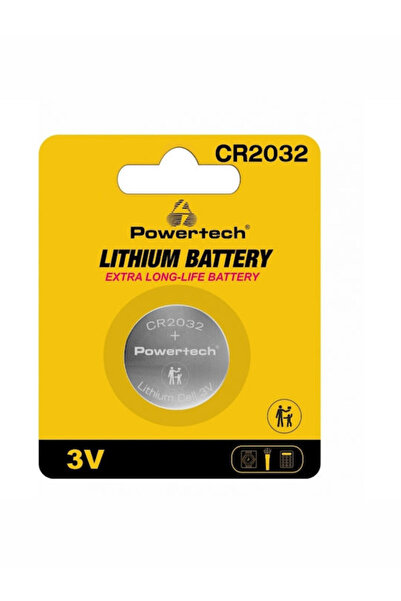 POWERTECH Μπαταρία ρολογιού λιθίου CR2032 3V 1 τεμάχιο