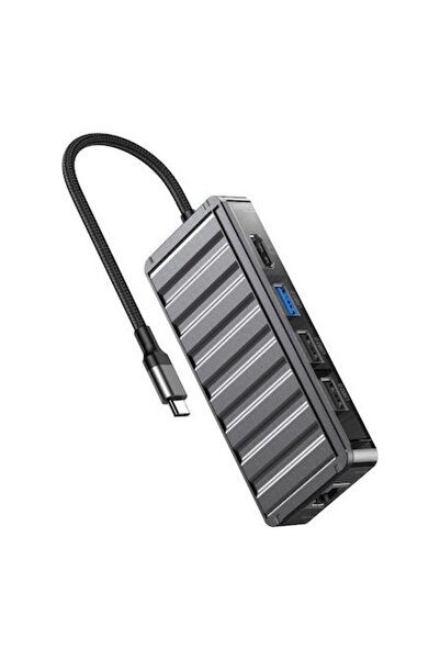 Xo Σταθμός σύνδεσης USB-C με HDMI 4K PD Ethernet Γκρι (XO-HUB016)