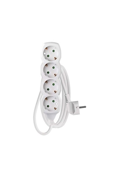 OEM Prelungitor 4 prize schuko, 1.5 metri, protectie copii, Alb, Emos