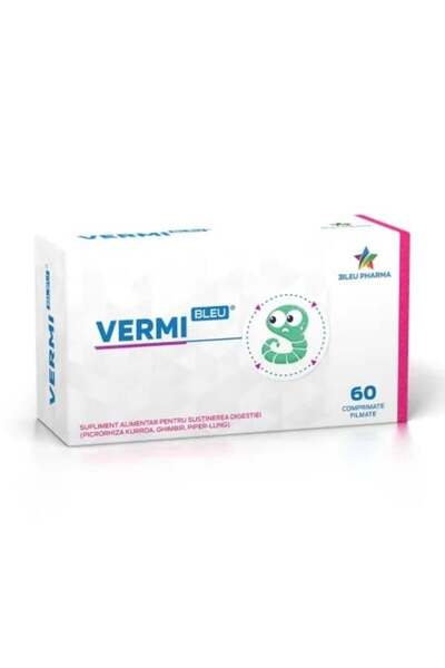 Pharma Vermi Bleu, 60 comprimate, Bleu