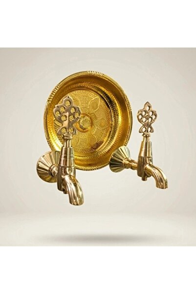 LPD Double Hammam Stone Yellow Ottoman Faucet (Luxury, 100% Brass)