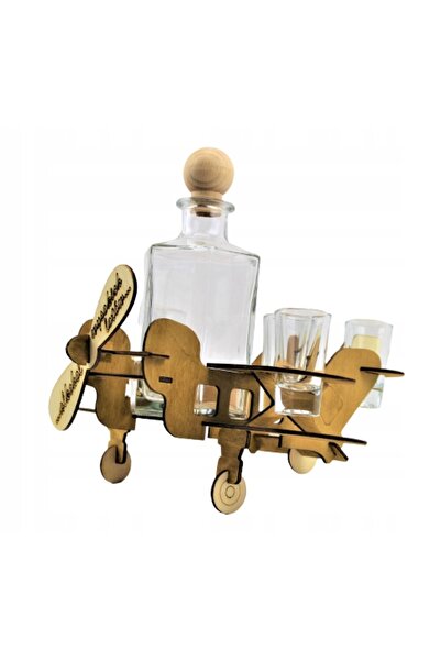 OEM Set decantor 0,5l si 6 pahare 25ml, model avion