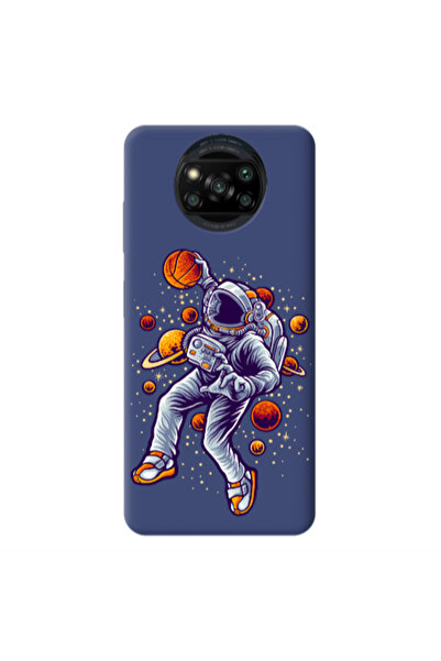 Other Xiaomi Poco X3 /X3 Pro Space Basketball Dark blue Colored Silicone TPU ...