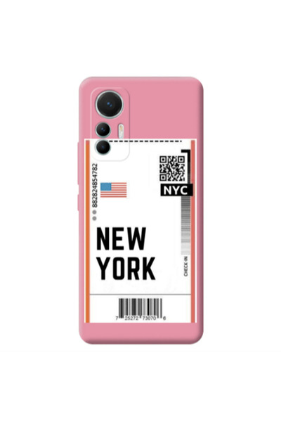 Other Xiaomi Mi 12 Lite New York NYC Pink Colored Silicone TPU Θήκη