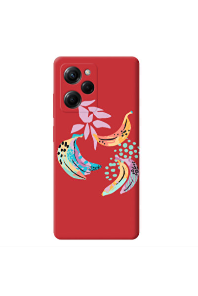 Other Xiaomi Poco X5 Pro Banana Red Colored Silicone TPU Θήκη