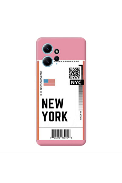 Other Xiaomi Redmi Note 12 4G New York NYC Pink Colored Silicone TPU Θήκη