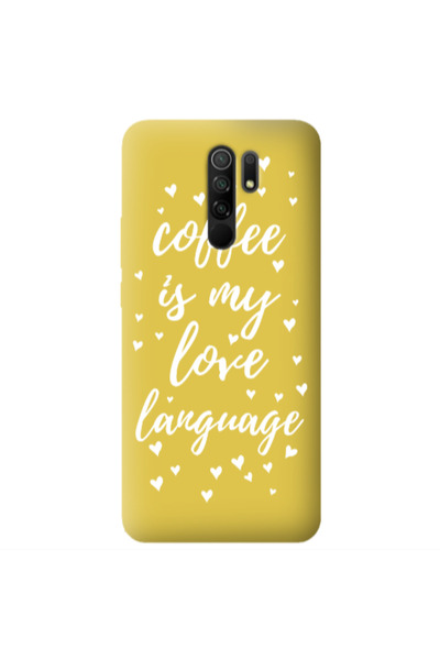 Other Xiaomi Redmi 9 Coffe is my love language Yellow Colored Silicone TPU Θήκη
