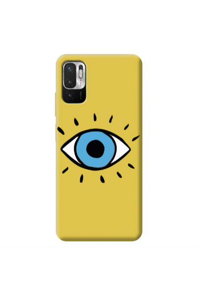 Other Xiaomi Redmi Note 10 Pro 5G Shining Eye Yellow Colored Silicone TPU Θήκη