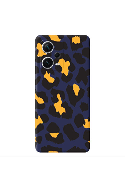Other Xiaomi Poco X5 Yellow leopard Dark blue Colored Silicone TPU Θήκη