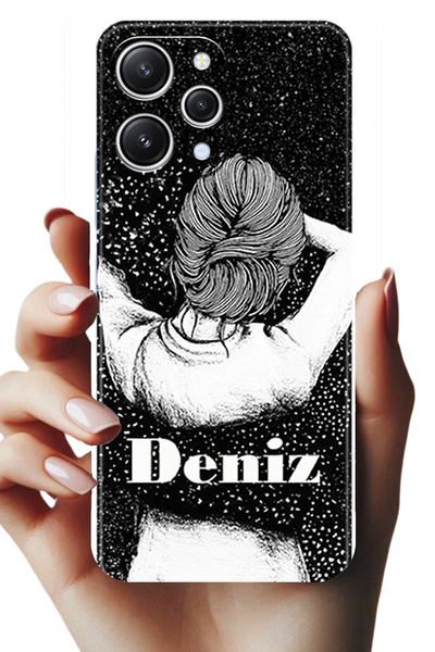 Noprin Xiaomi Redmi 12 Kılıf - İsimli Yazılı Kişiye Özel Kişileştirelebilir K...