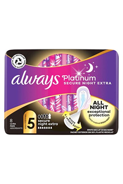 Always Απορροφητικά, Always, 8 τεμάχια Platinum Ultra Night Extra