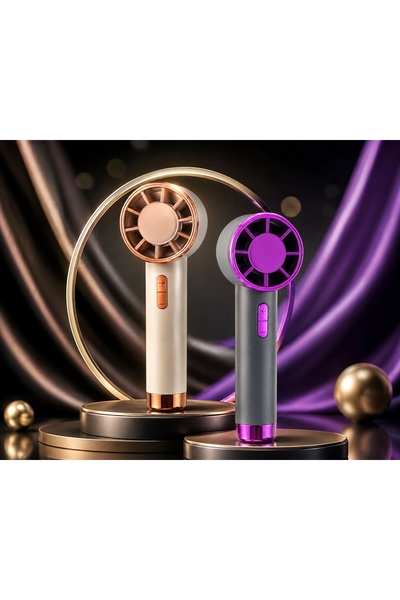 newnet 1 ADET Mini El Fanı Yüksek Hızlı Turbo USB Şarjlı Masaüstü ve El Tipi ...