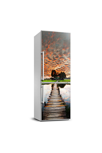 Decormat Autocolant frigider acasa pod de lemn 60 x 180 cm