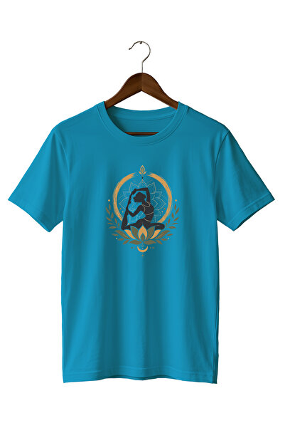 WİDİ Mandala and Lotus Printed Training T-Shirt Sports T-Shirt