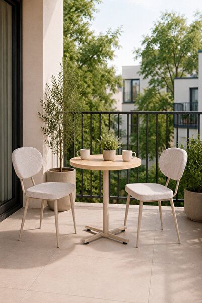 VİLİNZE Deniz Sandalye Payas Metal Ayak Mutfak Bahçe Balkon Bistro ve Cafe Ma...